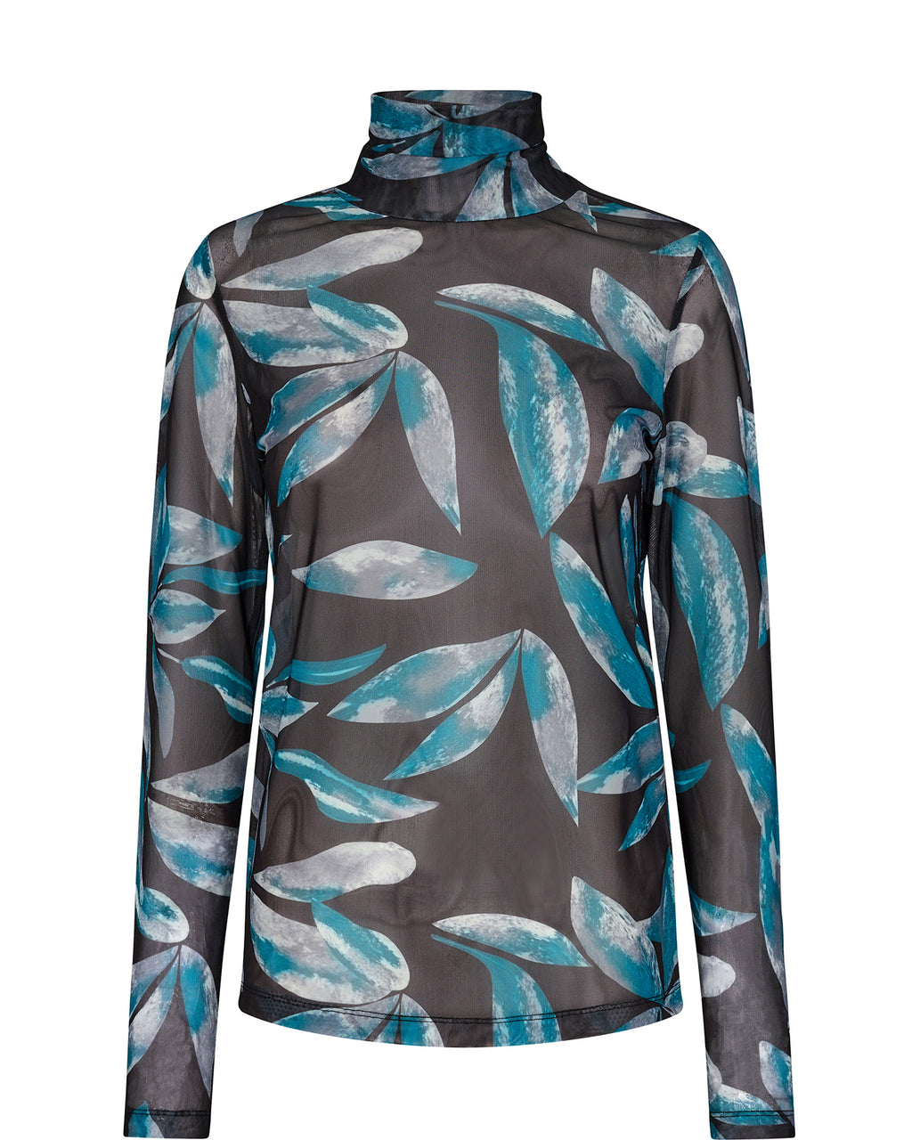 Loretta Mesh Rollneck Blouse