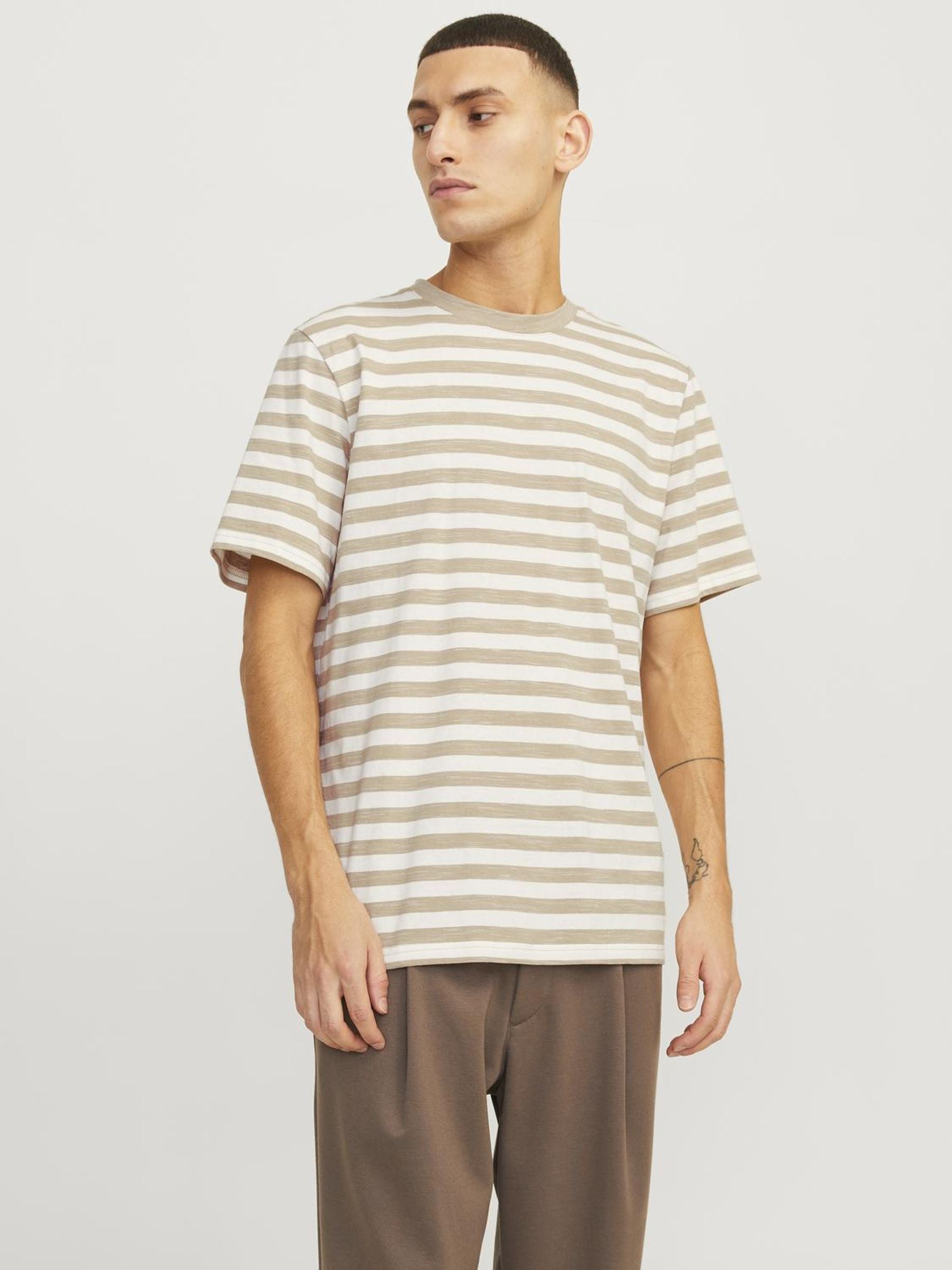 JORTAMPA STRIPE TEE SS CREW NECK