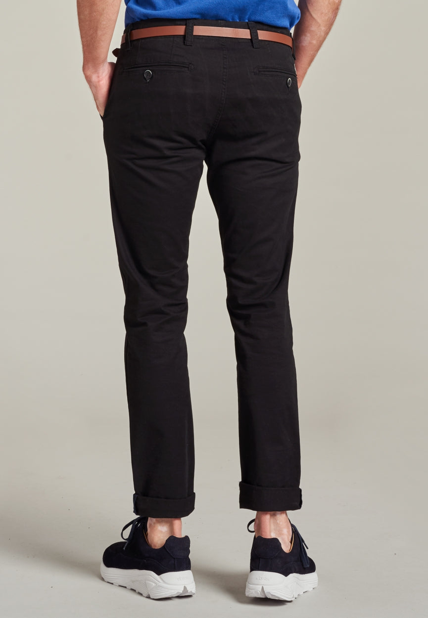 Presley Chino Pants with belt Stretch Twill