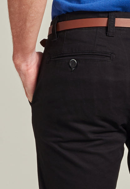 Presley Chino Pants with belt Stretch Twill