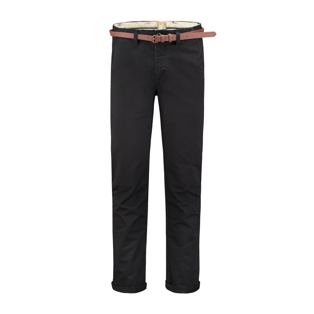 Presley Chino Pants with belt Stretch Twill