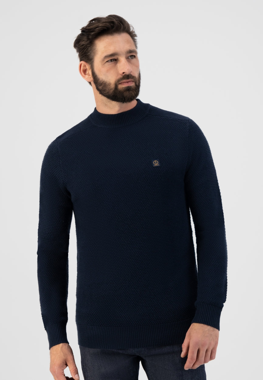 Crew Neck Structure Knit