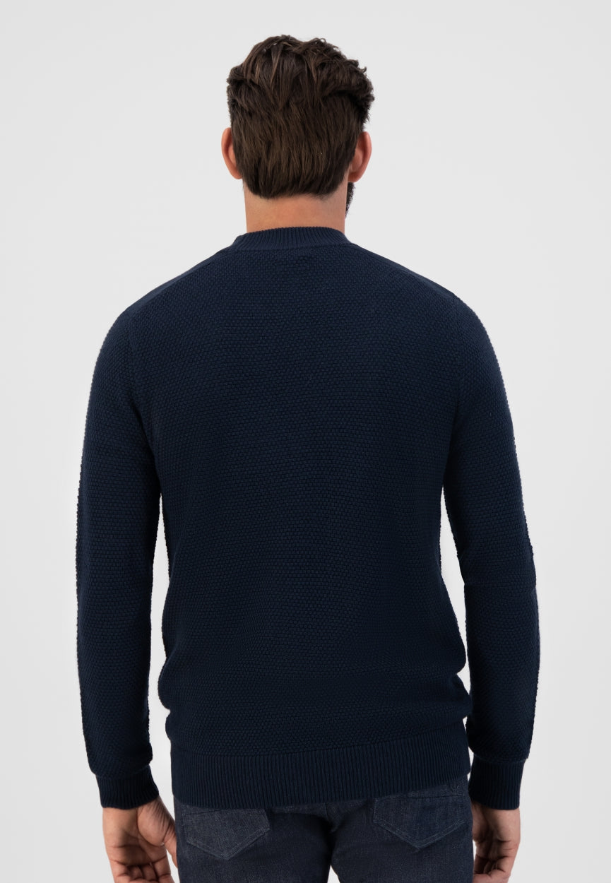 Crew Neck Structure Knit