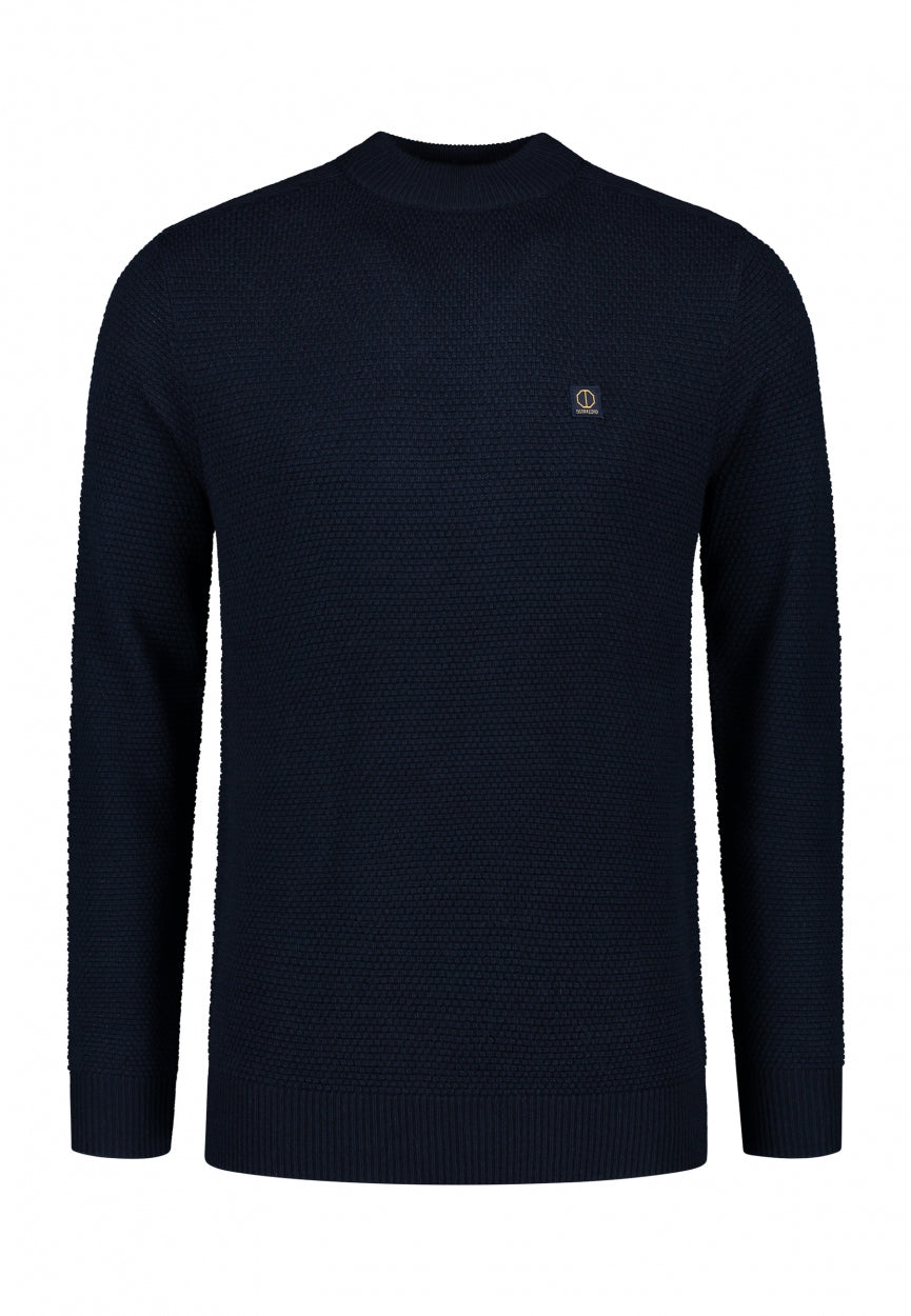 Crew Neck Structure Knit