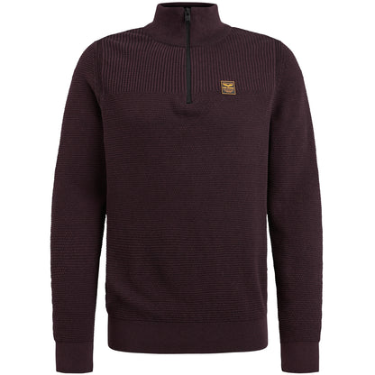 Half zip collar cotton plated