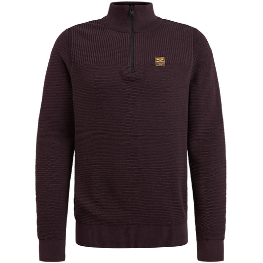 Half zip collar cotton plated