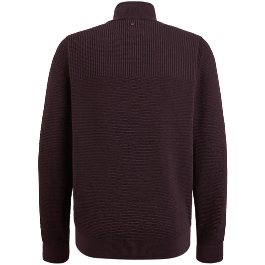 Half zip collar cotton plated