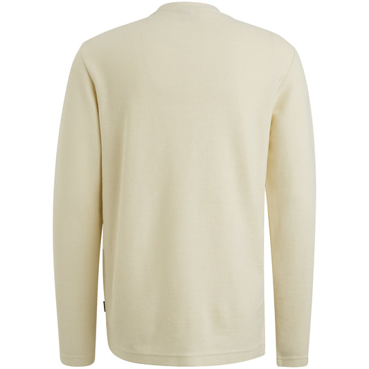 Long sleeve r-neck structured pique gd