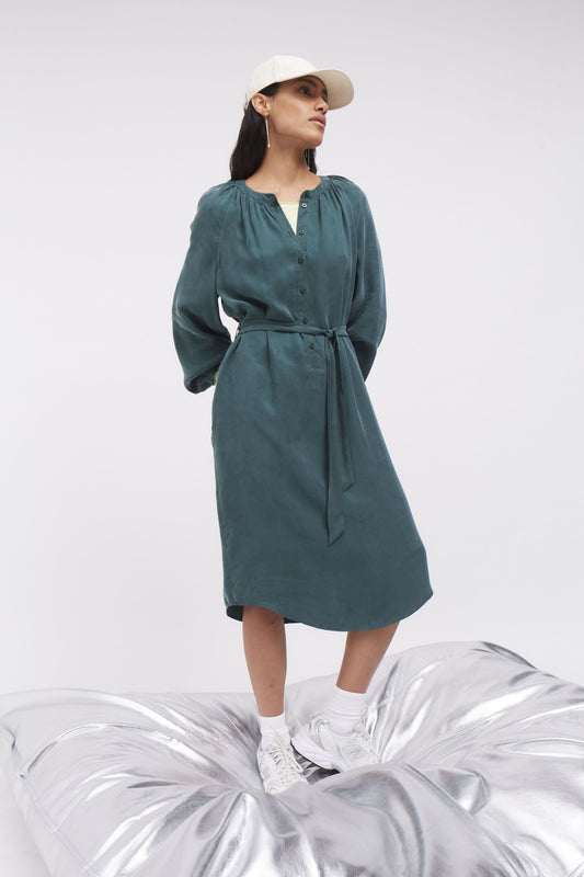 Hängerkleid Cupro-Viskosemischung