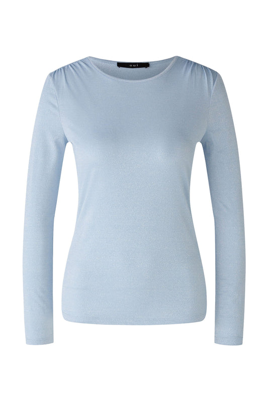Langarmshirt Viskose-Glanzmischung
