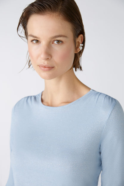 Langarmshirt Viskose-Glanzmischung