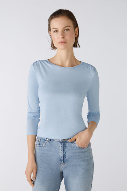 Langarmshirt Viskose-Glanzmischung