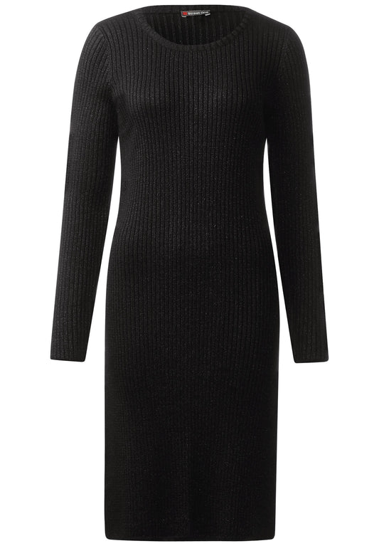 Glitzerndes Rippstrick Kleid