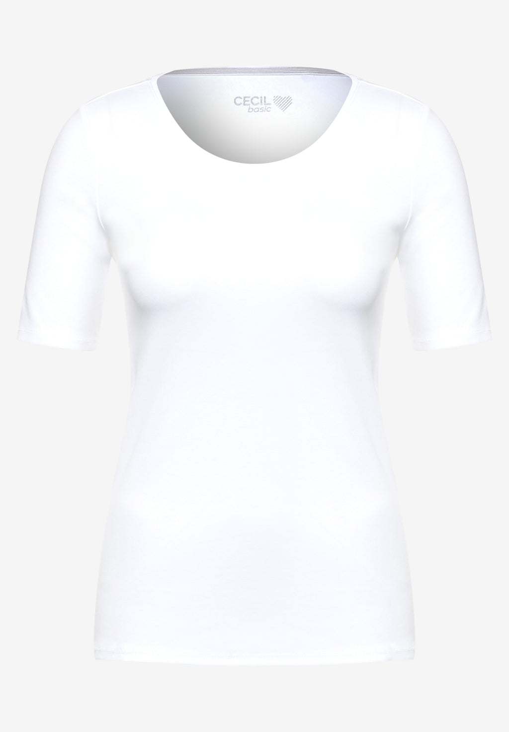 Basic T-Shirt mit Rundhals in Unifarbe