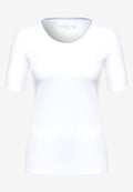 Basic T-Shirt mit Rundhals in Unifarbe