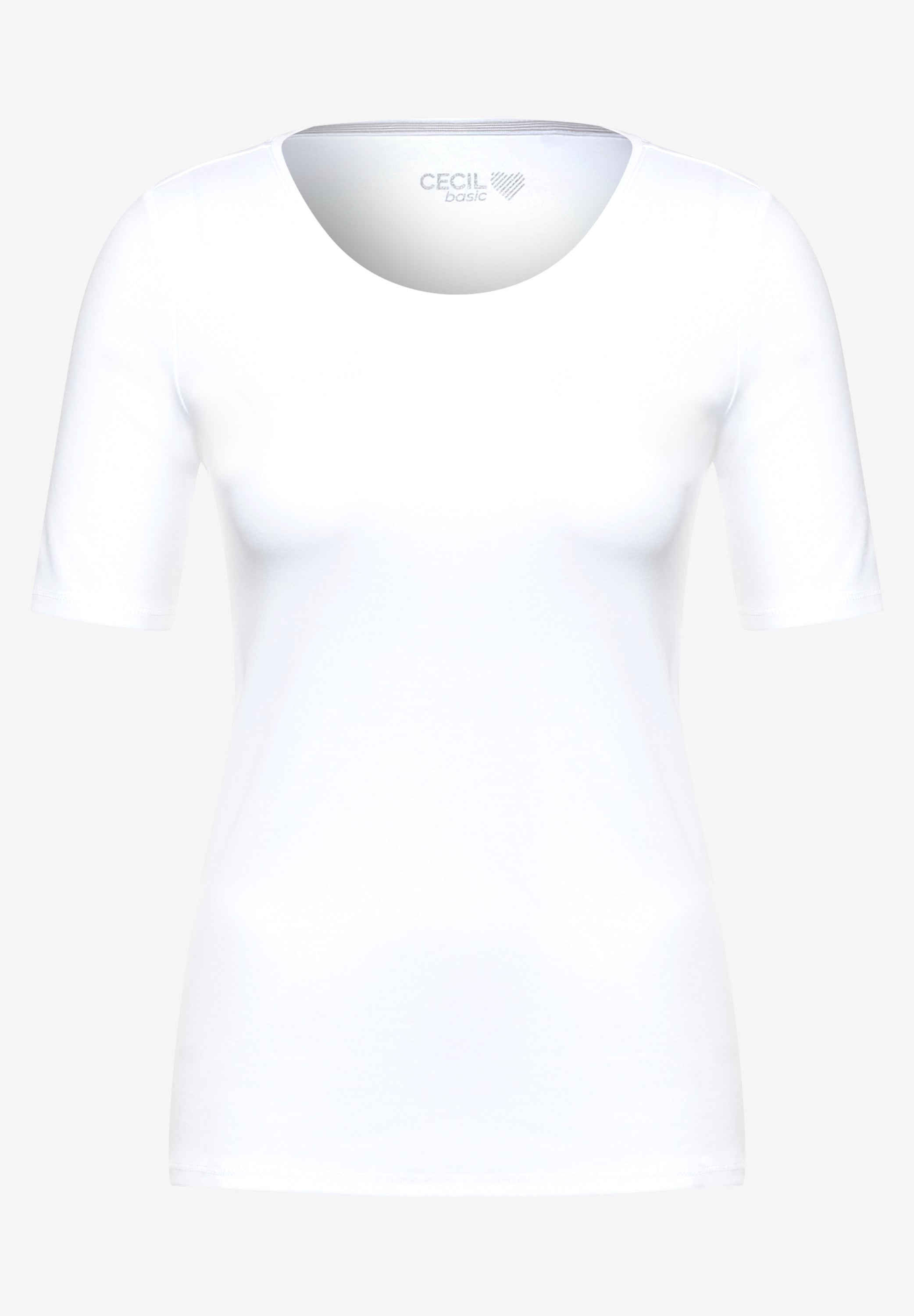 Basic T-Shirt mit Rundhals in Unifarbe