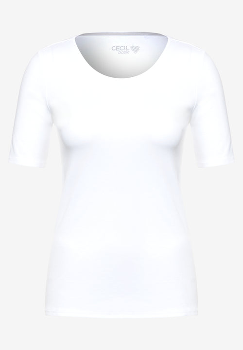 Basic T-Shirt mit Rundhals in Unifarbe