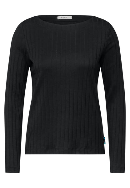 Shirt mit Rippstruktur