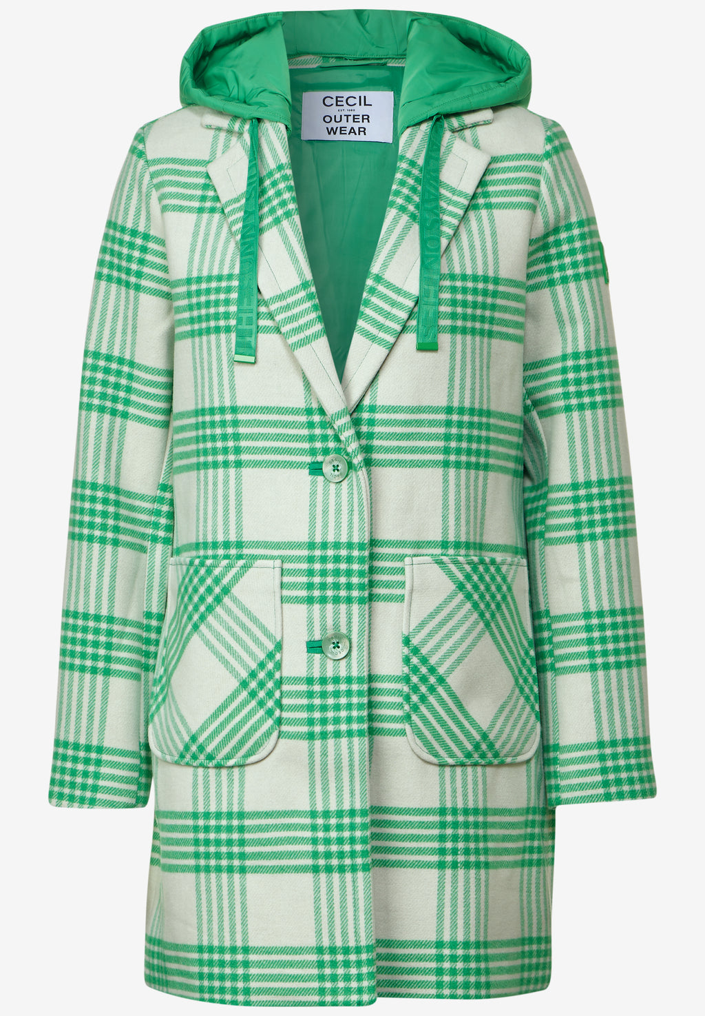 Karierter Übergangsmantel