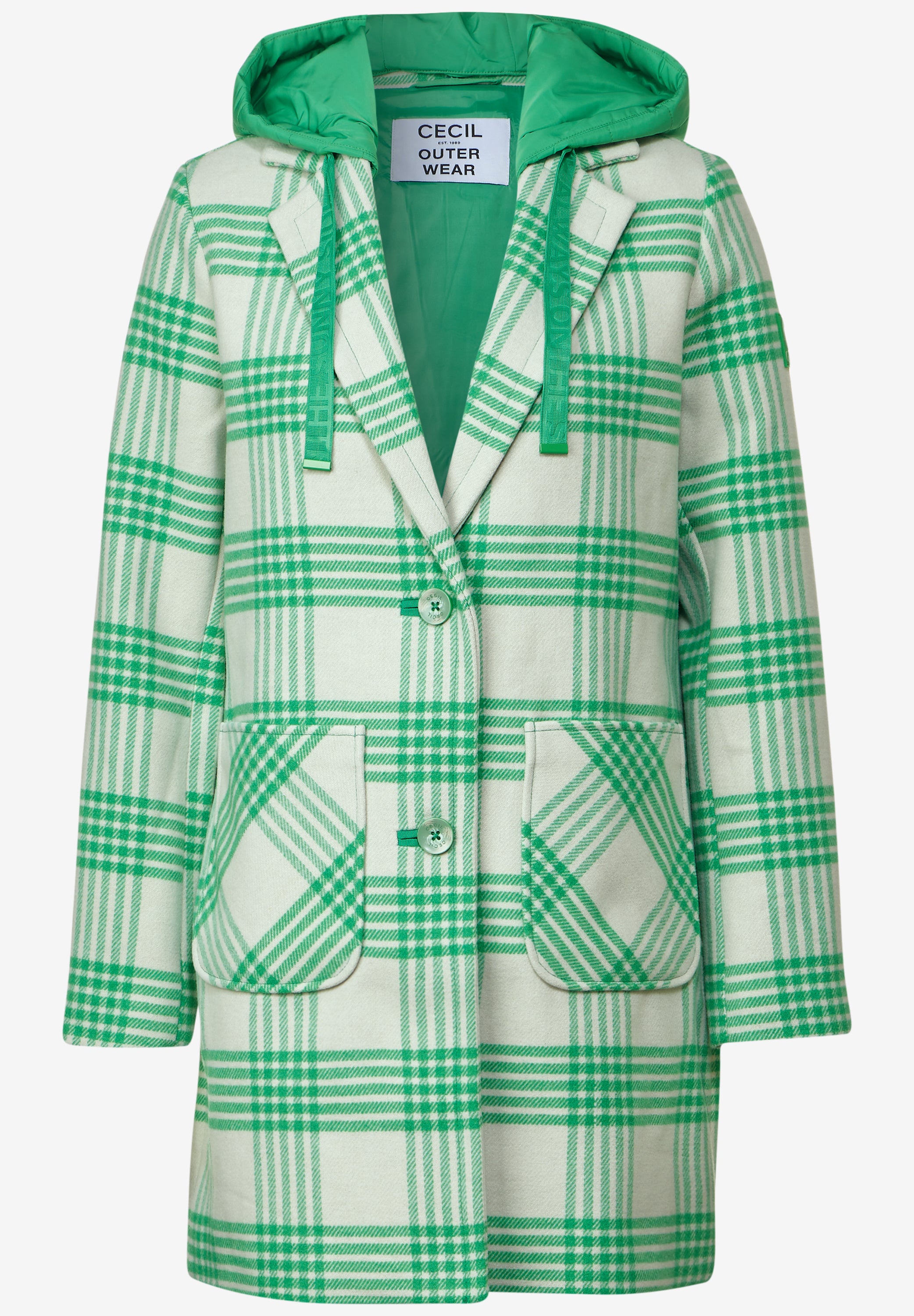 Karierter Übergangsmantel