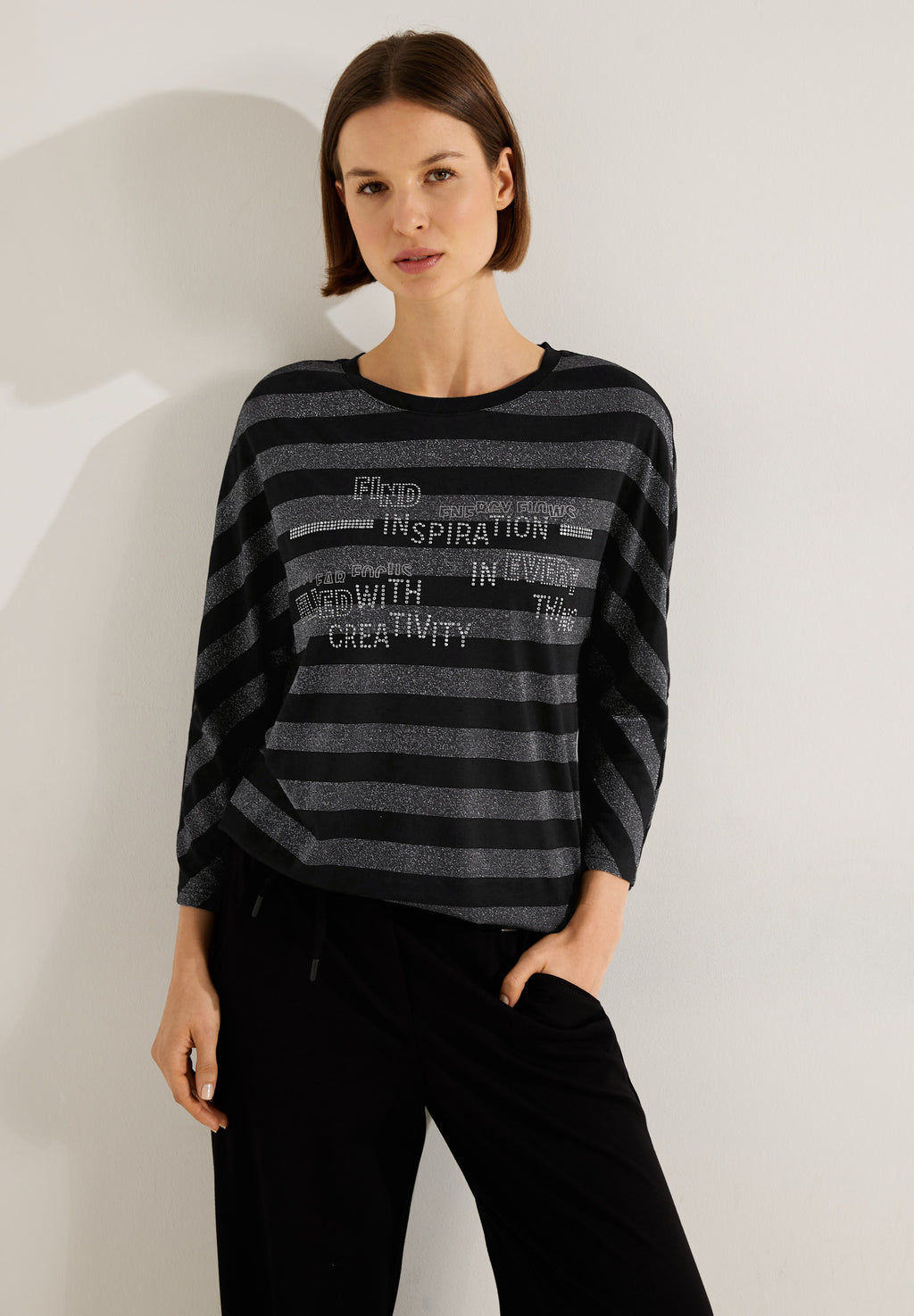 Shirt mit Schimmerdetails
