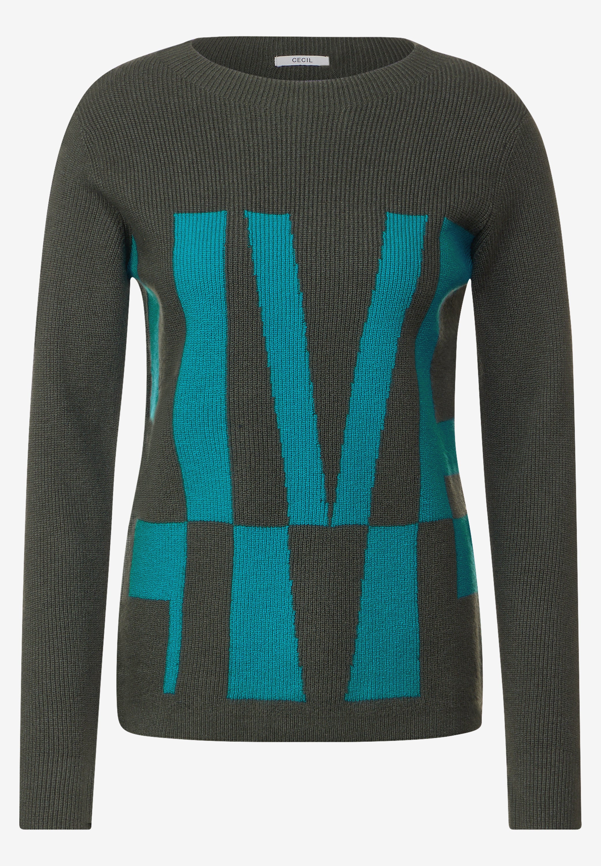 Strickpullover mit Wording