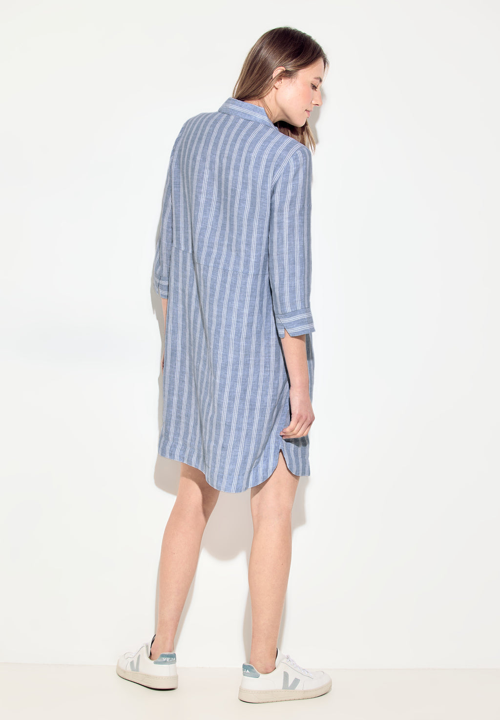 Leinenkleid mit Streifen