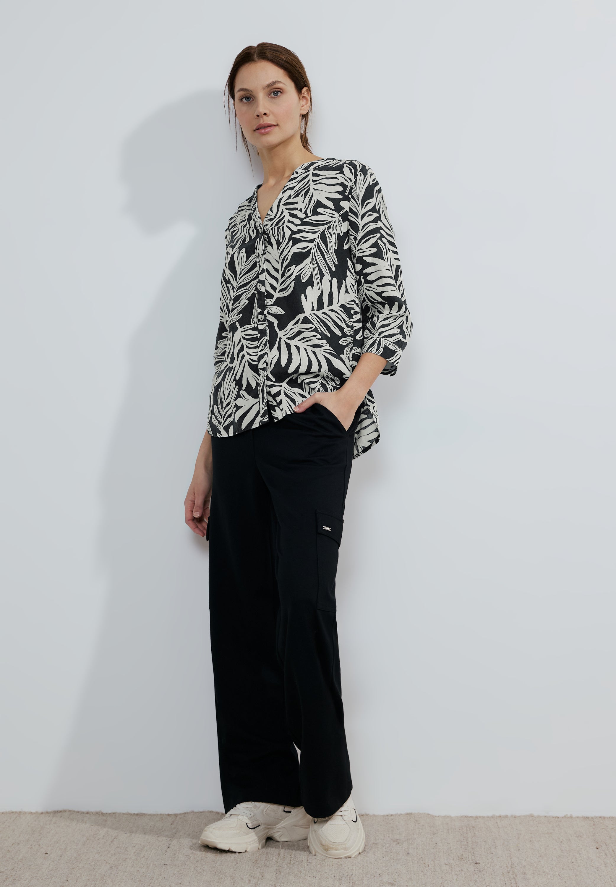 Leinenbluse mit Print
