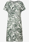 Leinenmix Print Kleid