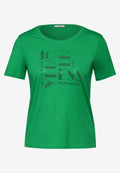 T-Shirt mit Steinchendeko