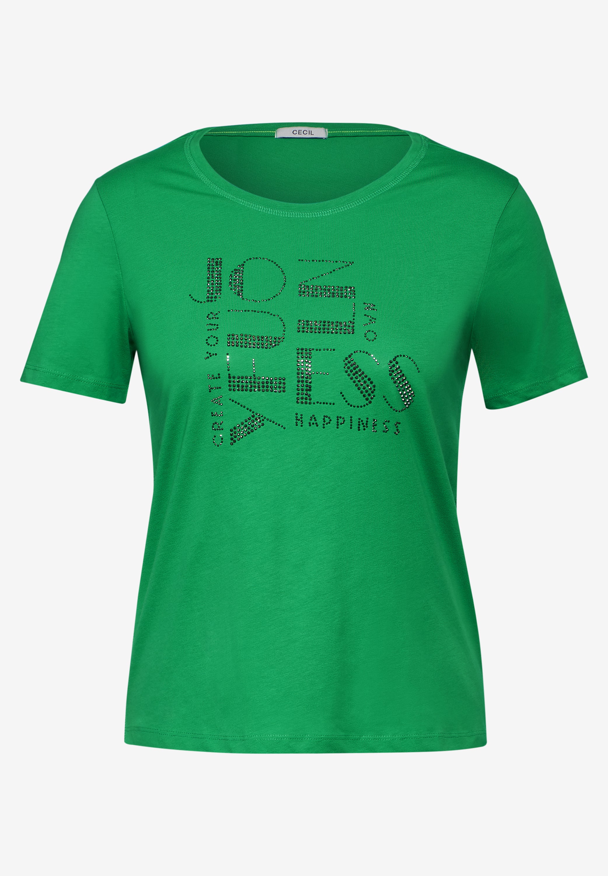 T-Shirt mit Steinchendeko