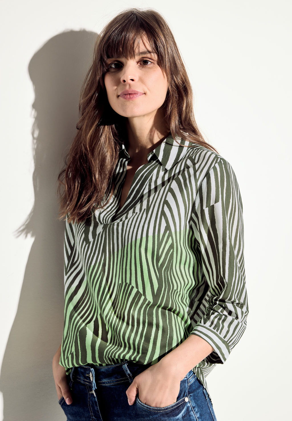 Streifen Longbluse