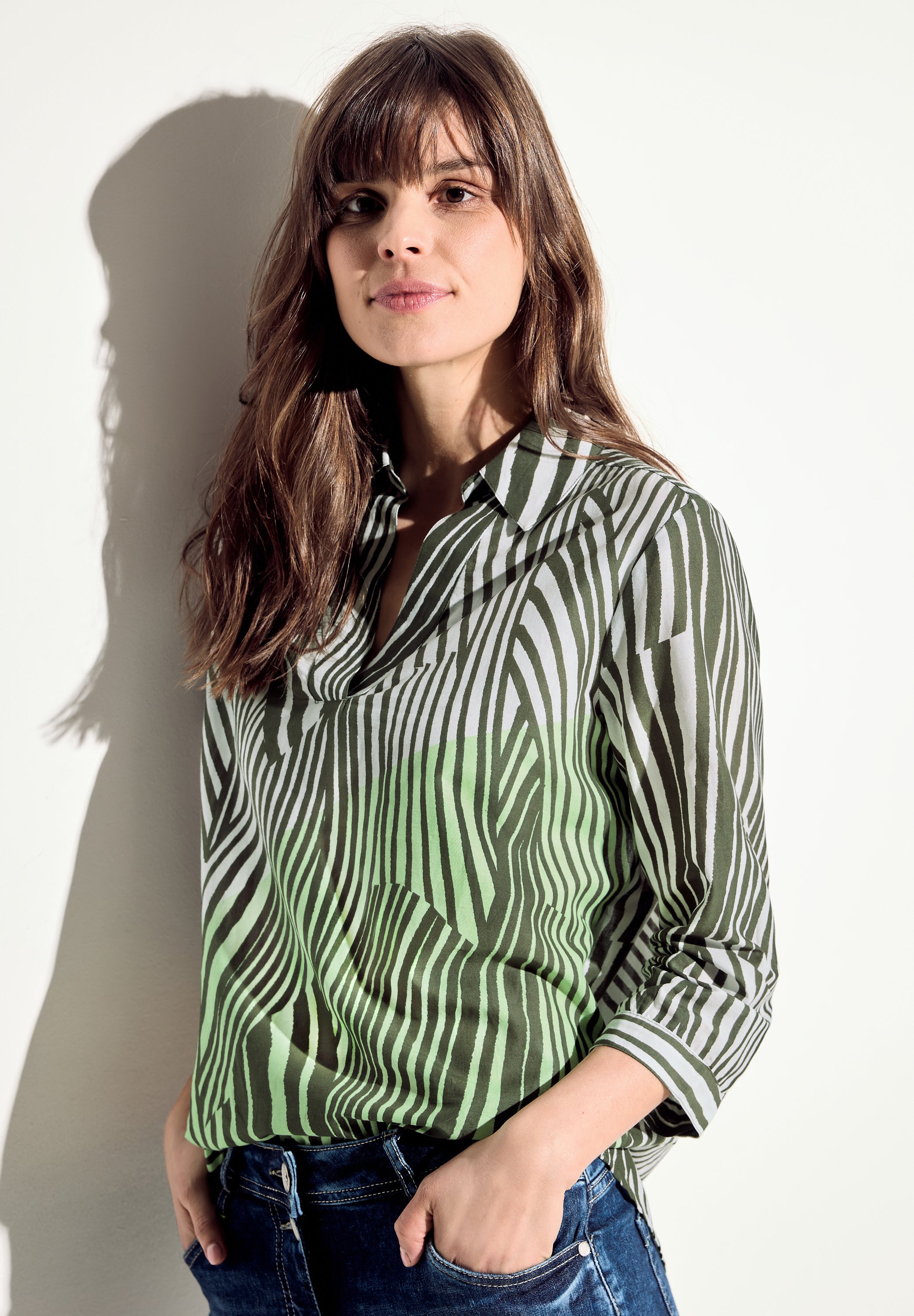 Streifen Longbluse