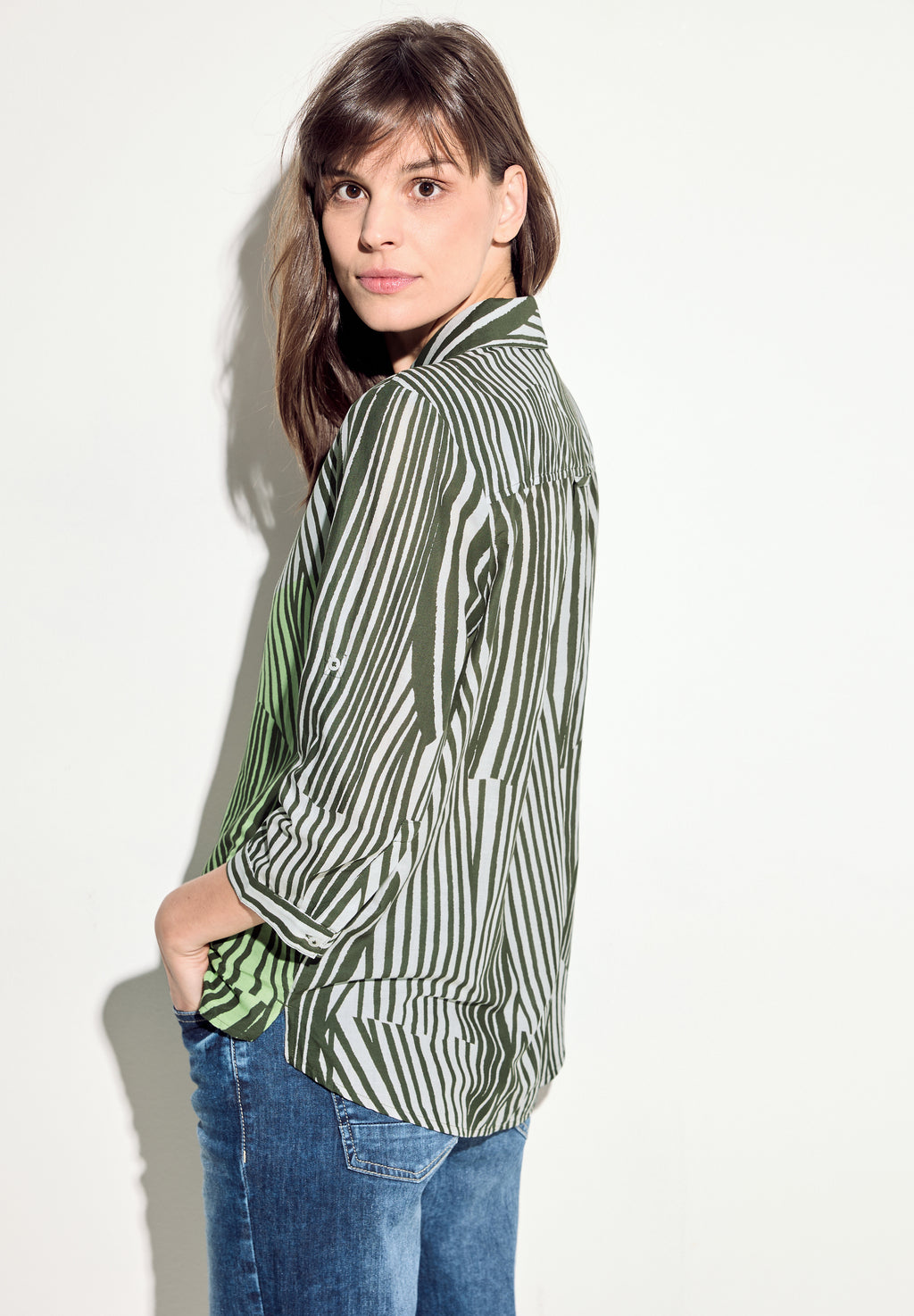 Streifen Longbluse