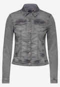 Graue Jeansjacke