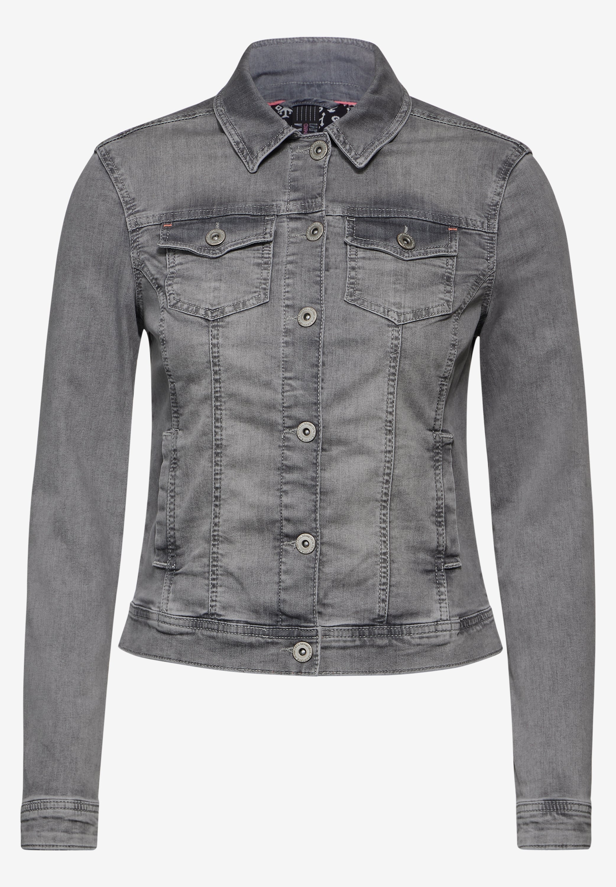 Graue Jeansjacke