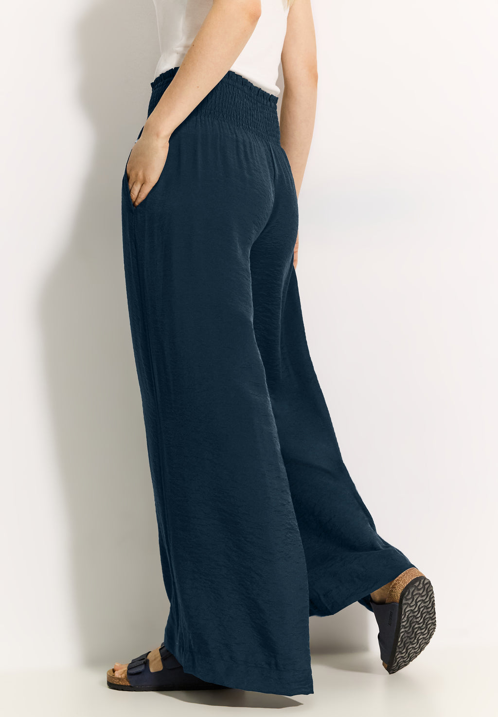 Struktur Hose mit Wide Legs