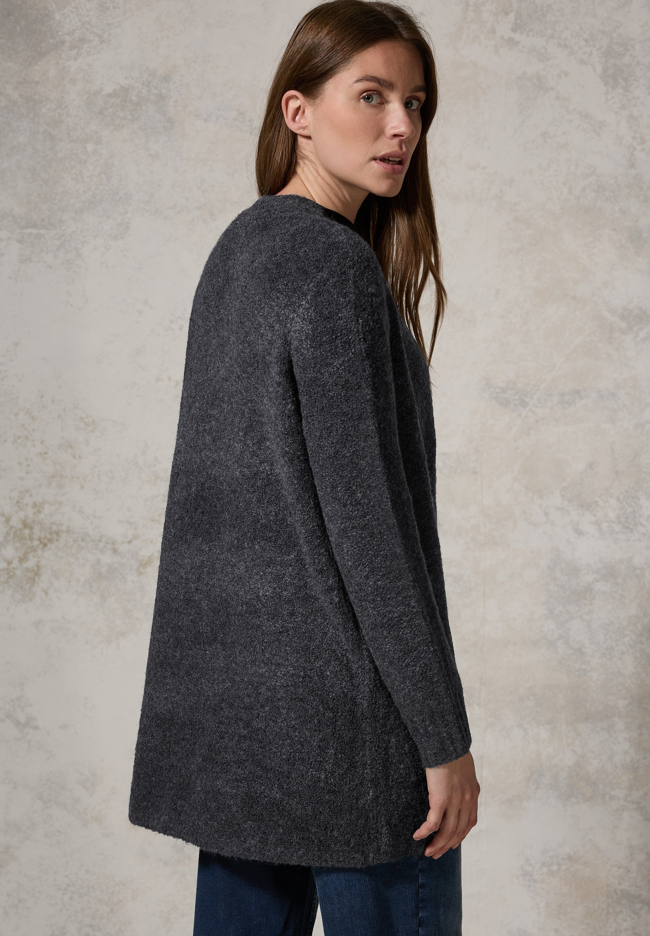 Langer Bouclé Cardigan