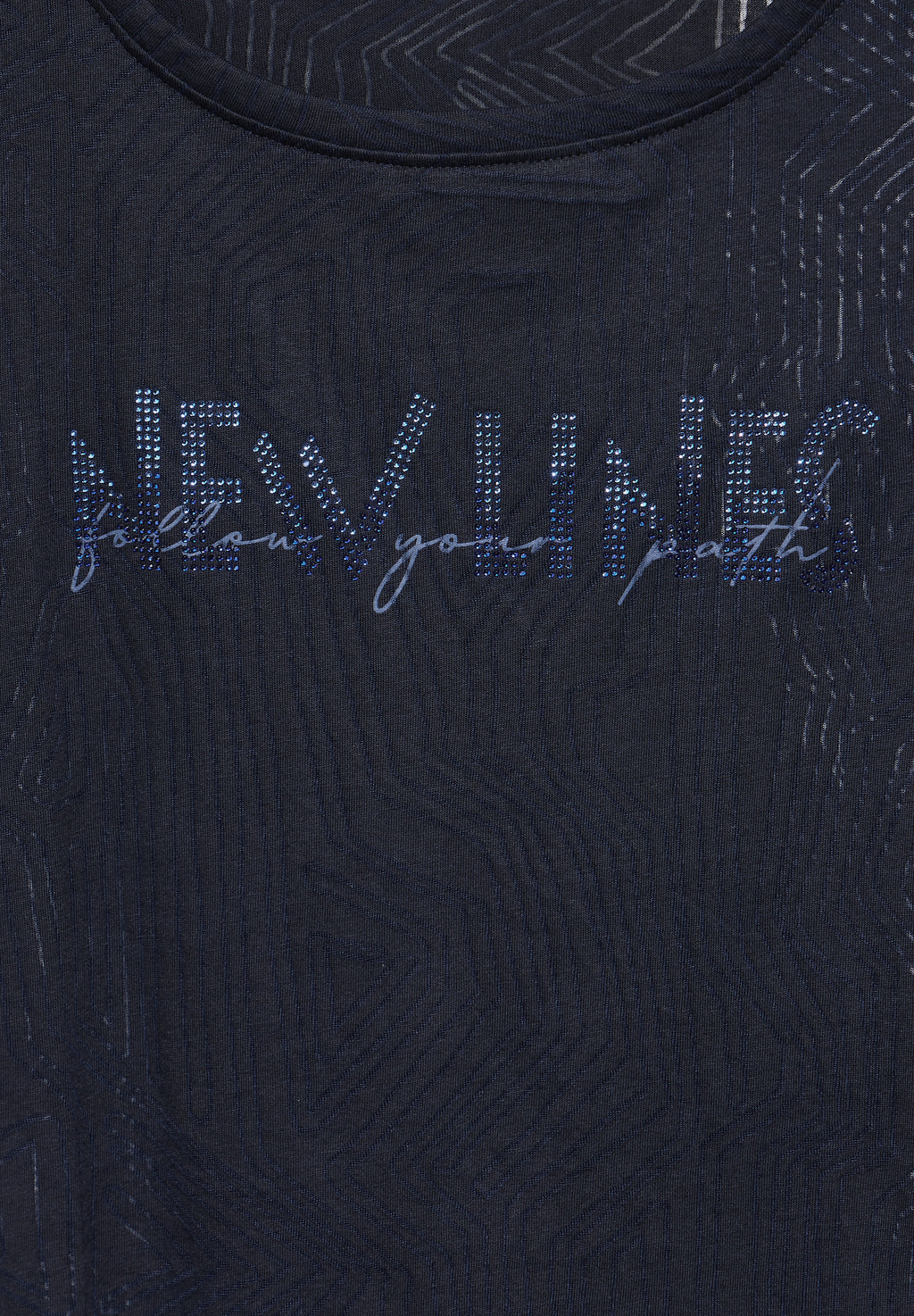 T-Shirt mit Burn-Out Muster