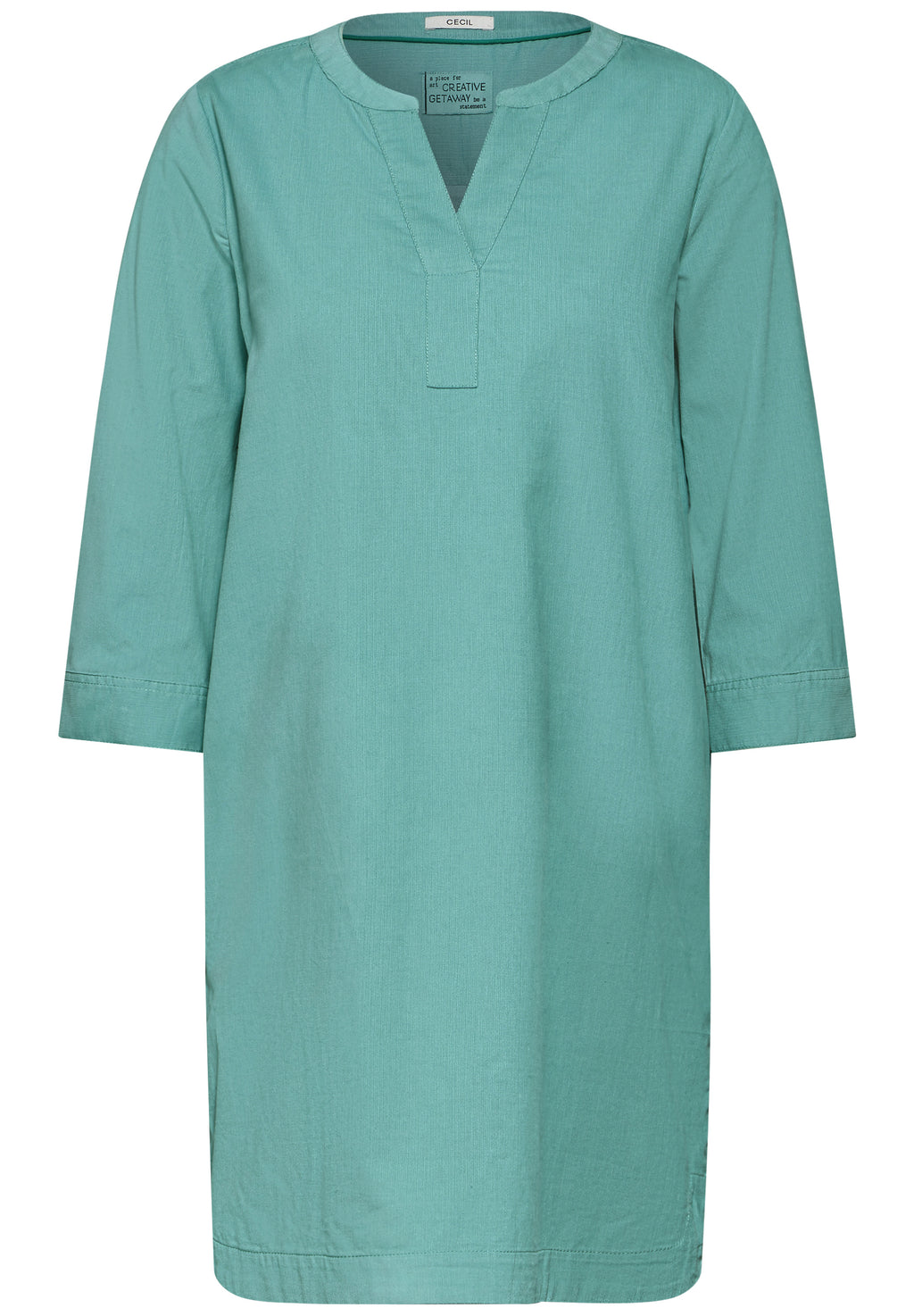 Cord-Kleid in Unifarbe