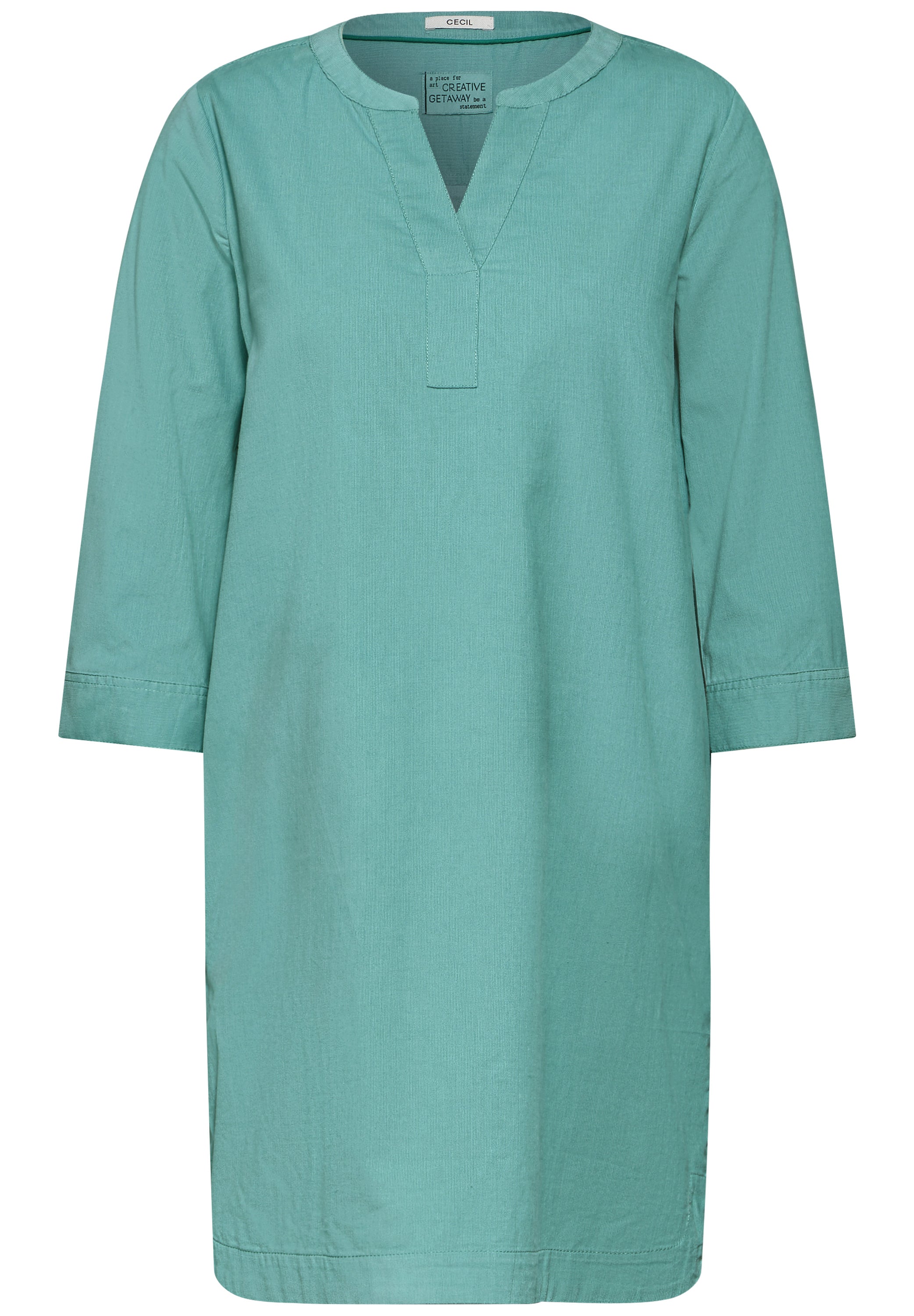 Cord-Kleid in Unifarbe