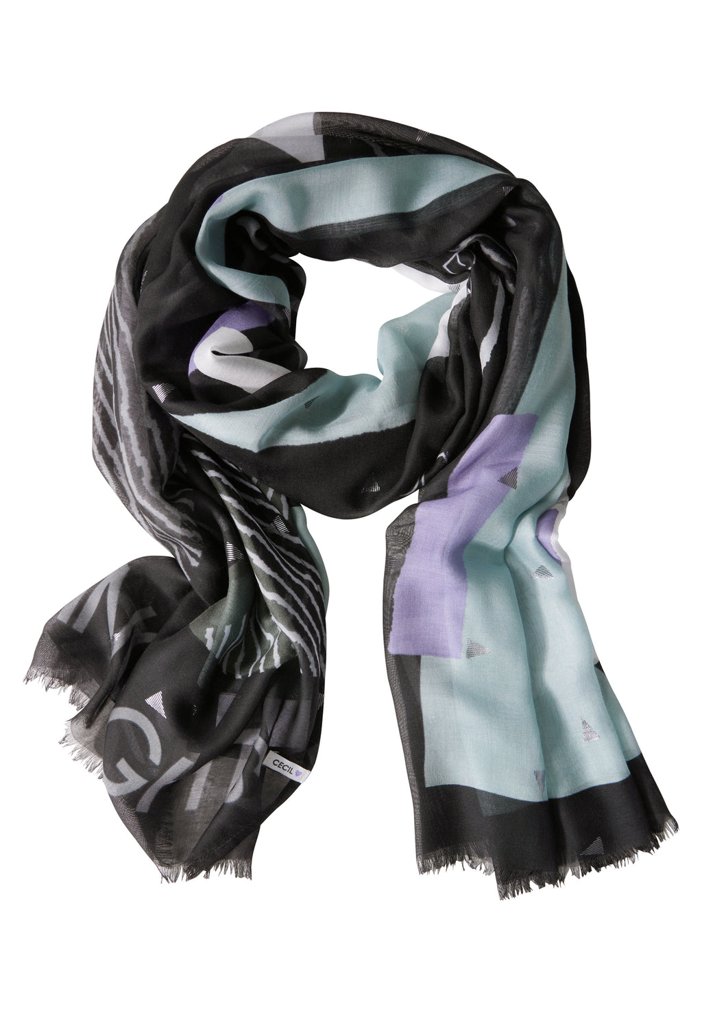 Schal mit Folienprint
