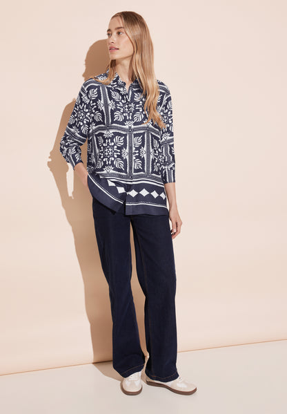 Print Satin Bluse