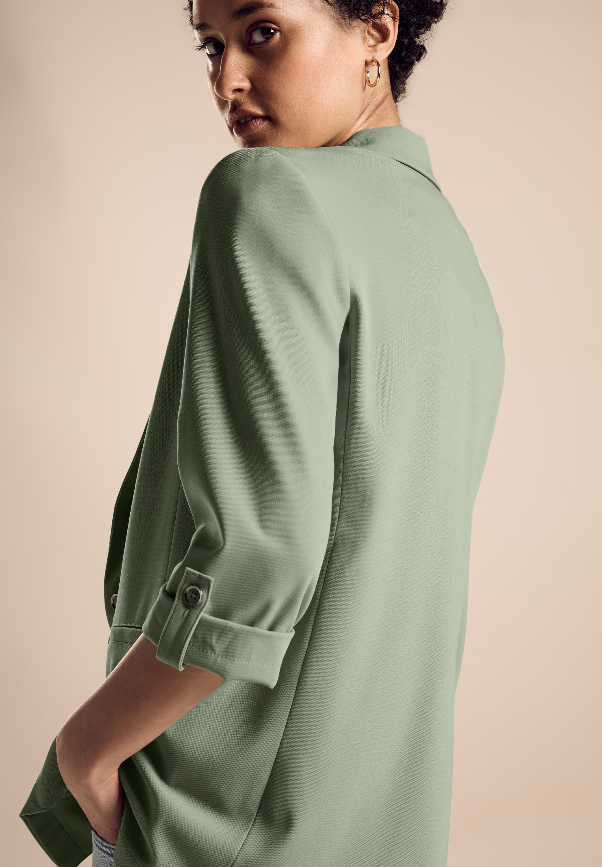 Longblazer mit Turn-Up