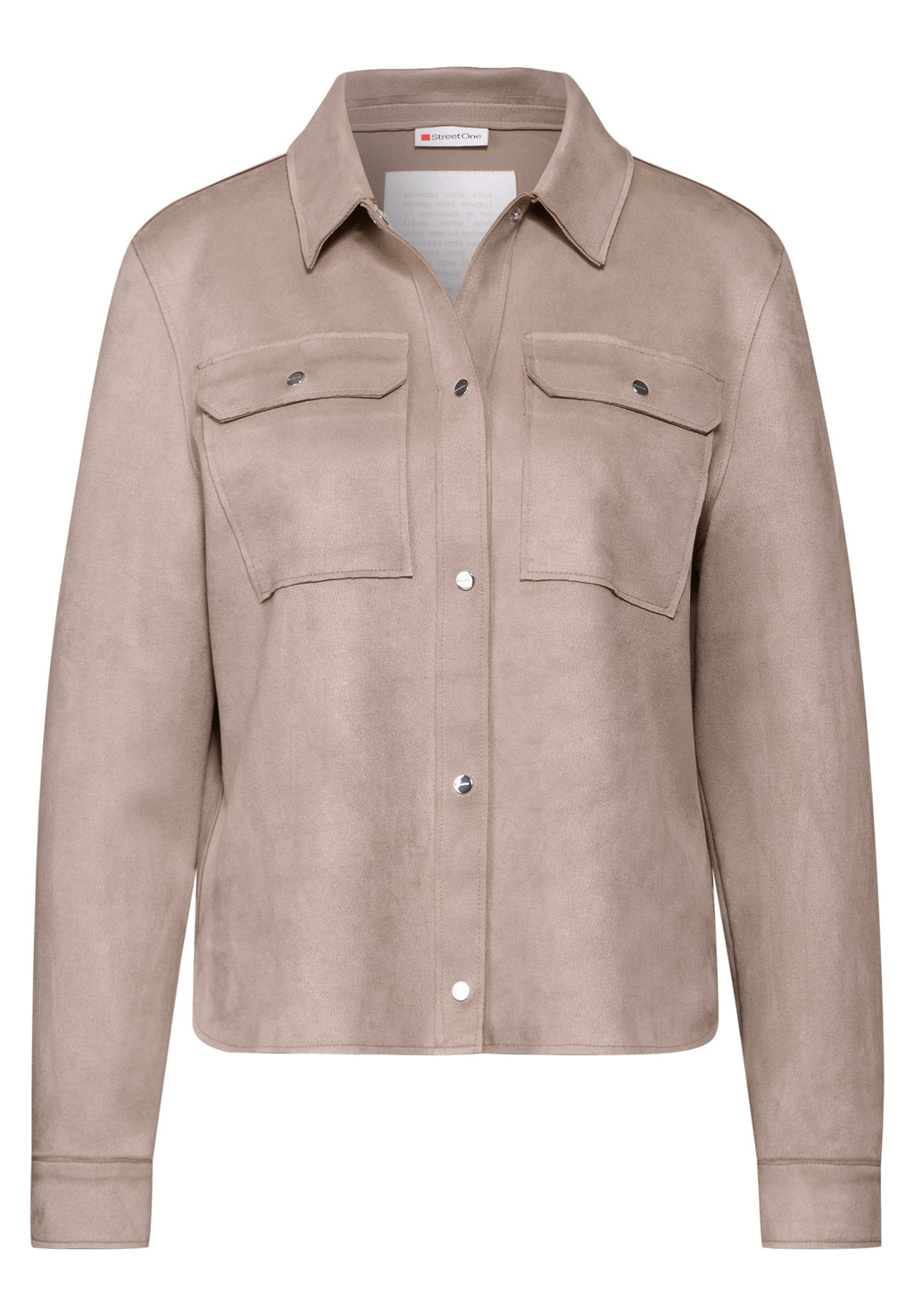 Overshirt im Velours-Look
