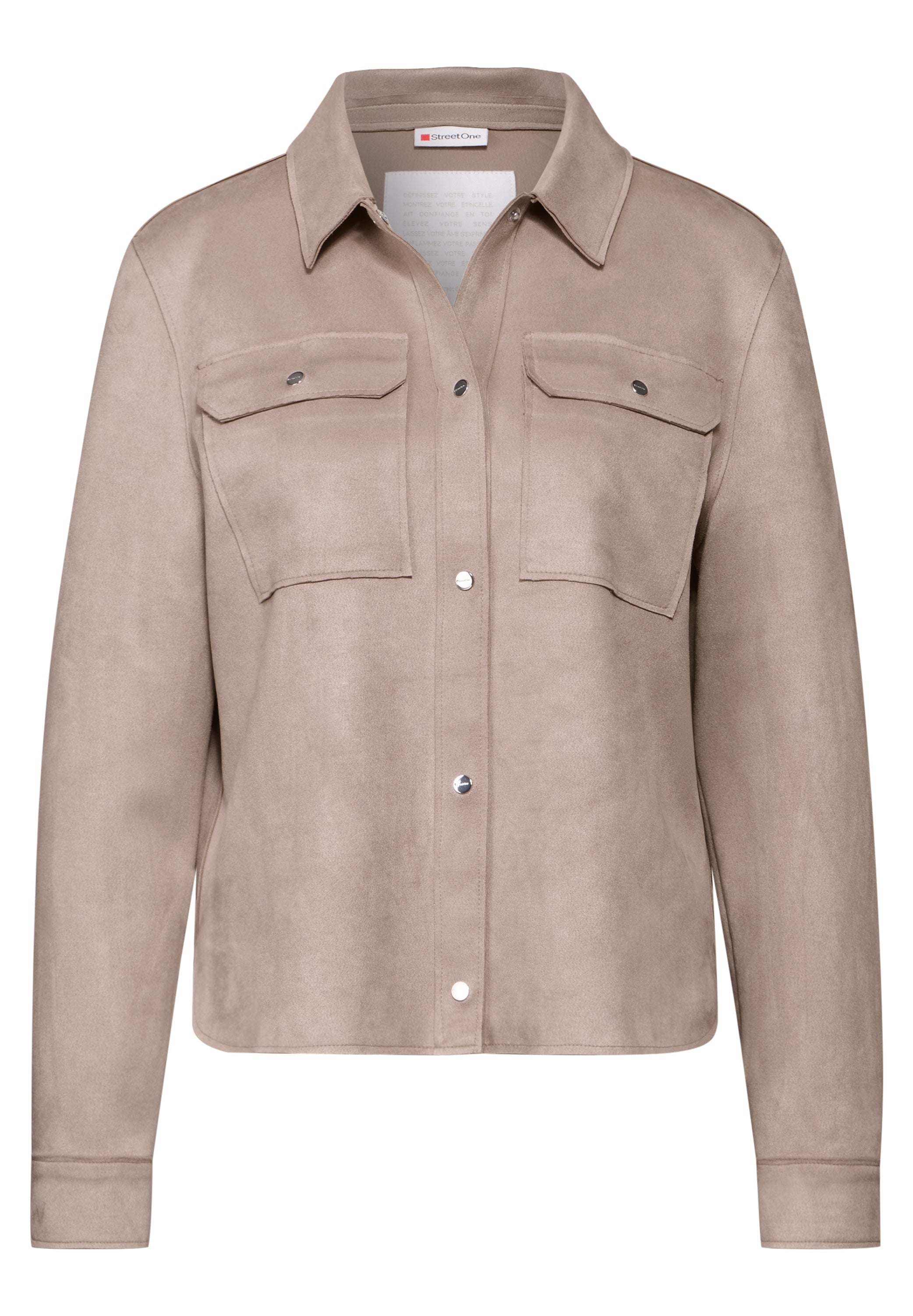 Overshirt im Velours-Look