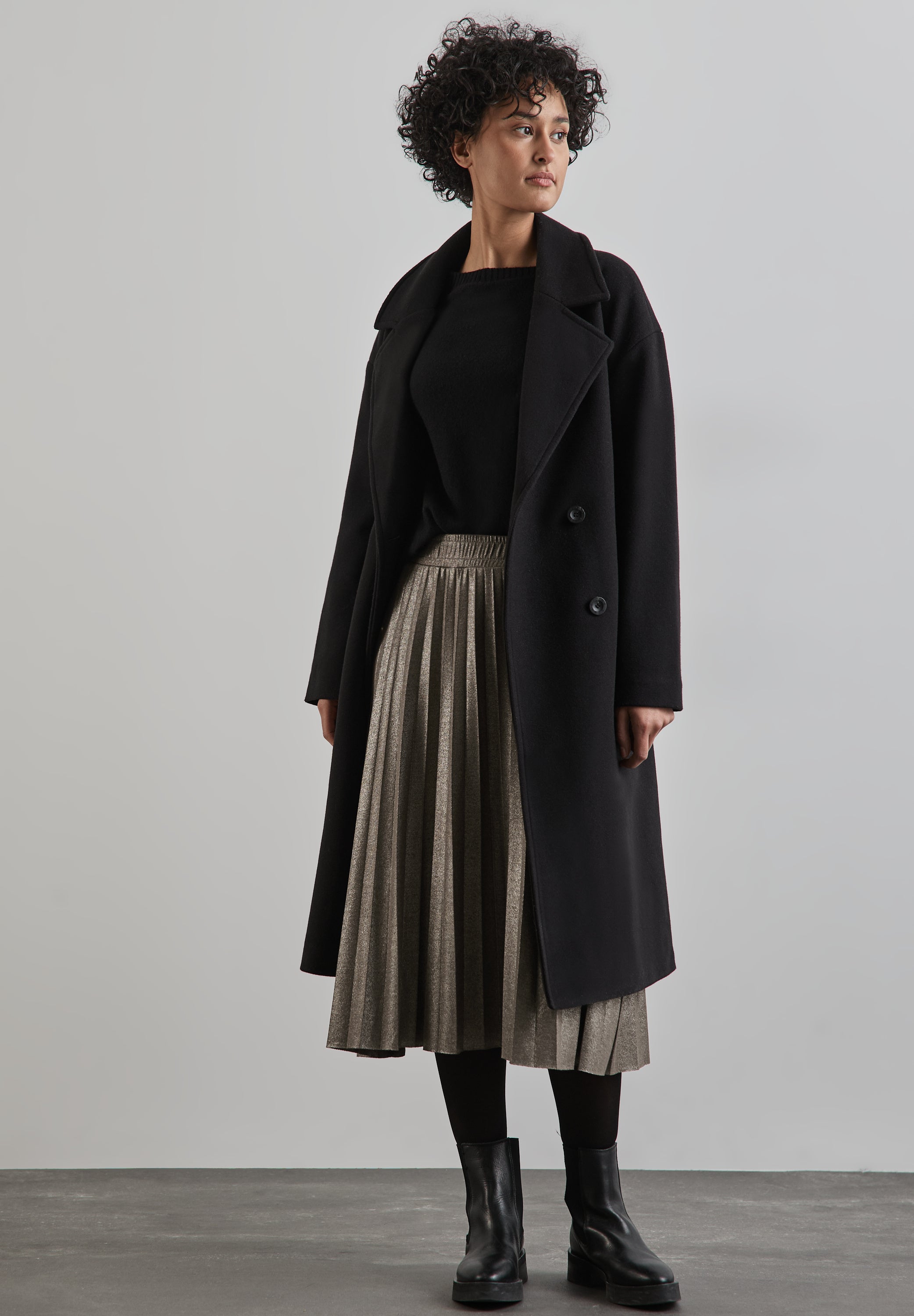 Schimmernder Plissée-Rock