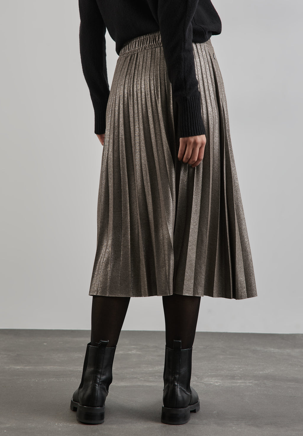 Schimmernder Plissée-Rock