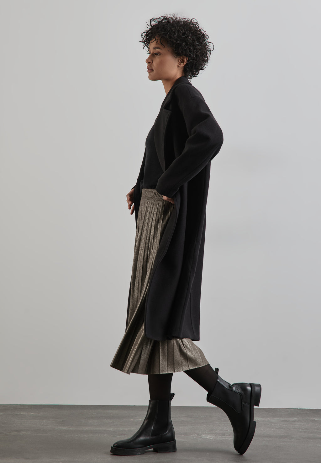 Schimmernder Plissée-Rock