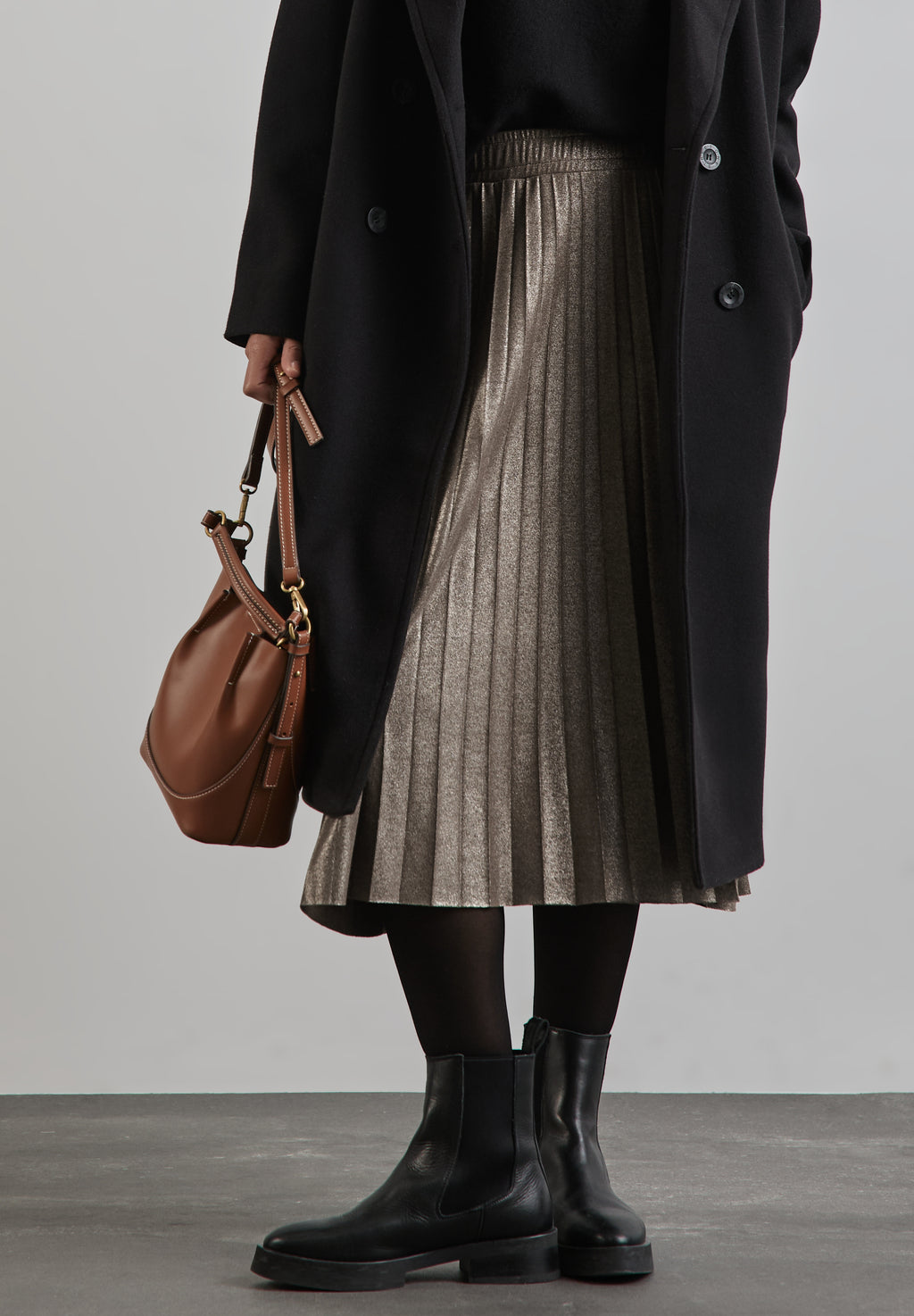 Schimmernder Plissée-Rock